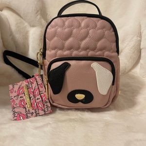 New with tags Betsy Johnson dog mini backpack with wallet